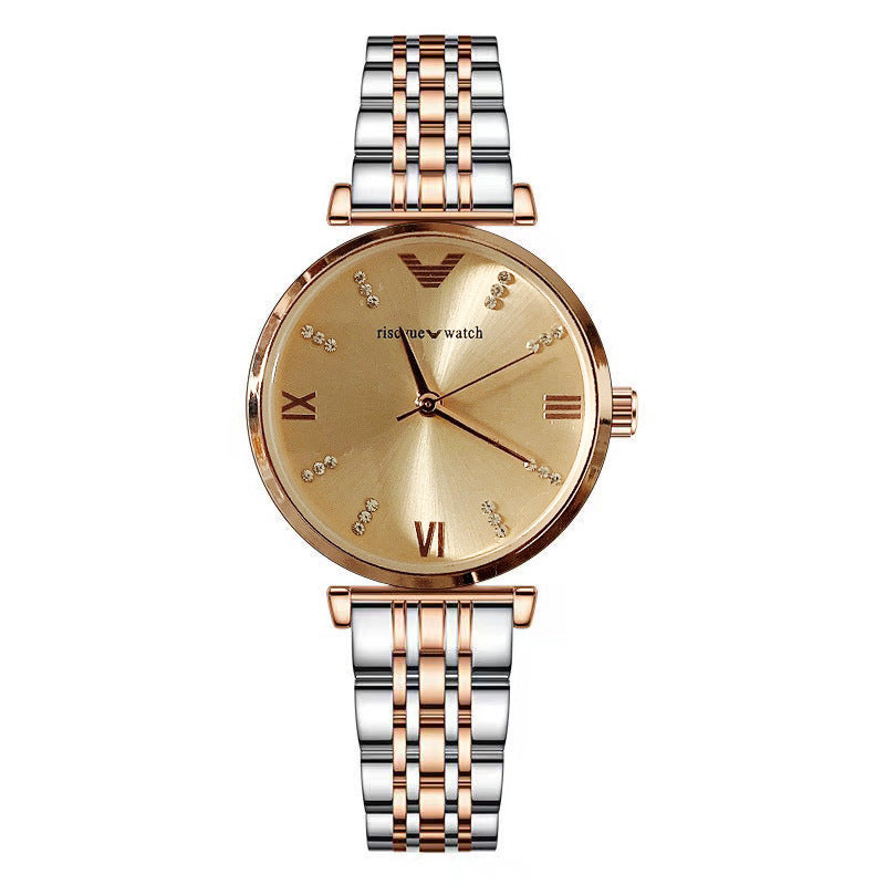 Fashion women's watchRuishi Kaiqi New Starry Women's Watch Good-looking Steel Belt Ultra-Thin Fashion Student Waterproof Quartz Watch