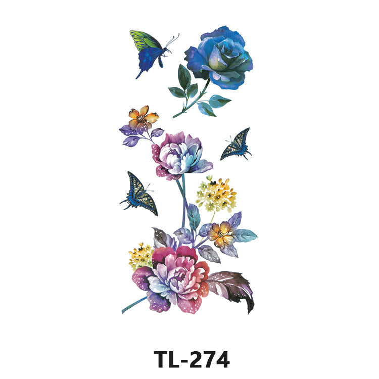 Free shipping Tattoo Waterproof Tattoo Sticker Fresh Flowers Stickers Sexy Plant Tattoo Small Picture Flower Tattoo Sticker in Stock Wholesale