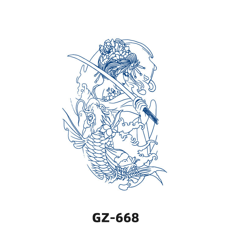 Free shipping Tattoo Herbal Juice Tattoo Sticker Semi-Permanent Fresh Plant Long-Lasting Simulation Stickers Tattoo Waterproof Non-Reflective Men and Women