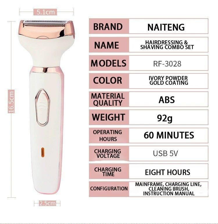 4-in-1  Multifunctional electric Shaver for women Body hair remover eyebrow shaver USB Charging