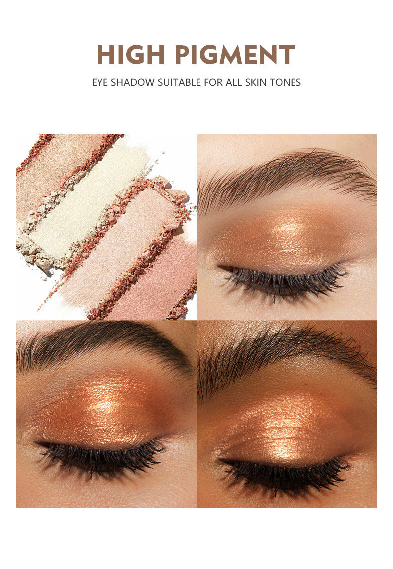 China Factory Direct supply Pudaier four-color Eyeshadow Earth Pearl Matte Gloss Eyeshadow tray (already matched color)