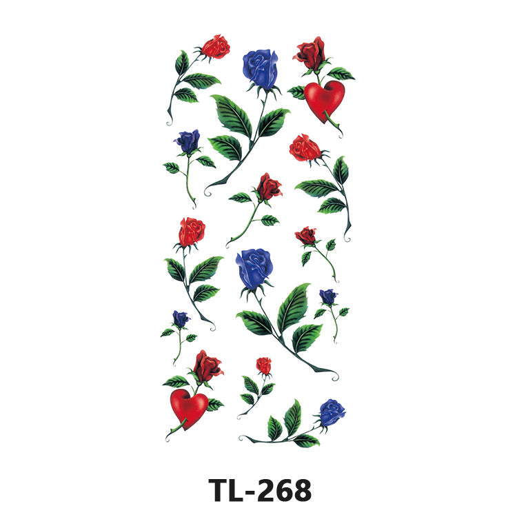 Free shipping Tattoo Waterproof Tattoo Sticker Fresh Flowers Stickers Sexy Plant Tattoo Small Picture Flower Tattoo Sticker in Stock Wholesale