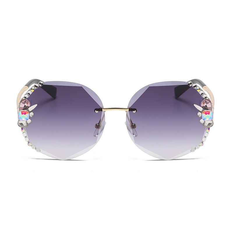 Women's fashion glasses 跨境墨镜女ins街拍大脸显瘦防紫外线太阳镜素颜神器眼镜女韩版潮
