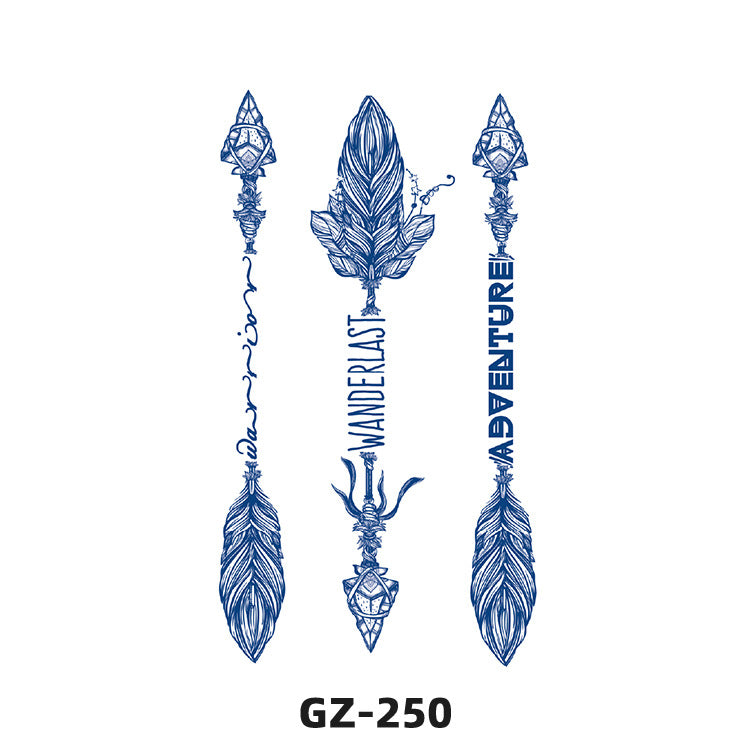 Free shipping Tattoo Exclusive for Cross-Border Herbal Tattoo Sticker Semi-Permanent English Letters Tattoo Sticker Anti-Sweat Tattoo