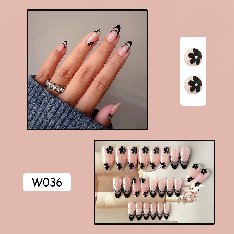 跨境穿戴甲外贸款指甲贴片诺顾美甲片假指甲美甲贴片成品甲 nails