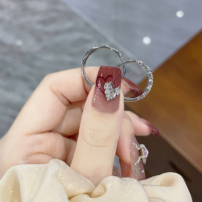 爱意加冕穿戴甲重工指甲贴片爆闪美甲片半手工假指甲高级美甲贴片