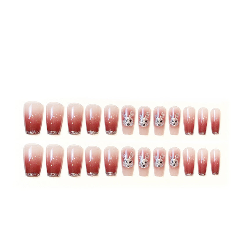 Fashion  nail Bunny Wearable Armor Nail Patch Nail Sticker Nail Stickers Fake Nails Wearable Nail Stickers A12