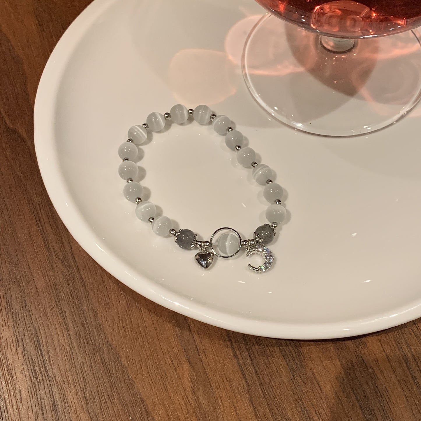 珠宝首饰手饰手链哈喽kitty手链diy猫眼石水晶手串送女友闺蜜情侣手链时尚手饰批发