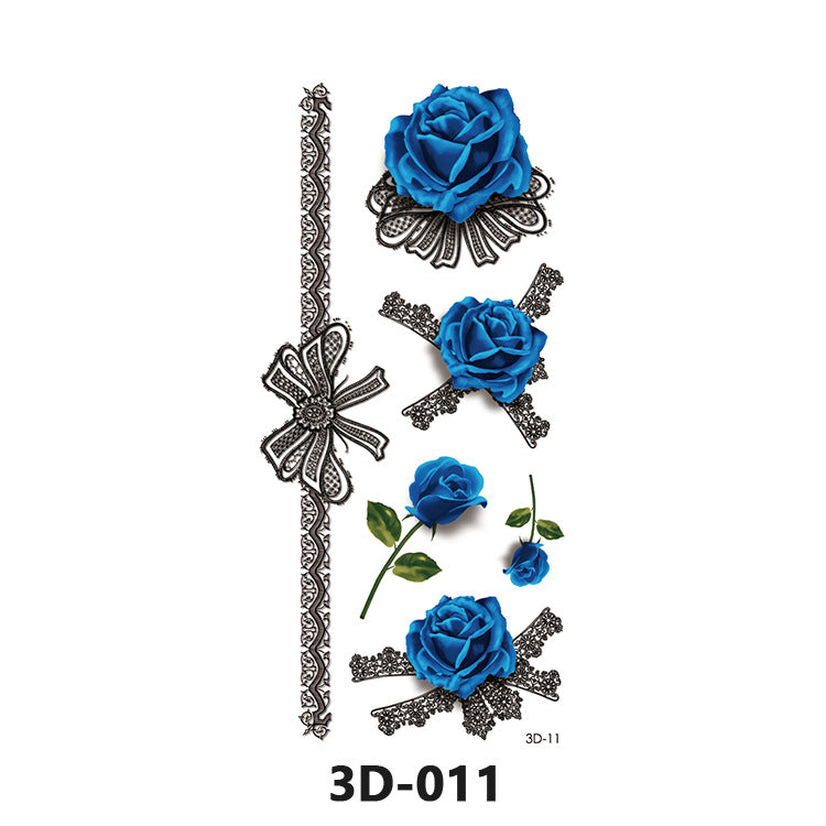 Free shipping Tattoo In Stock Wholesale 3D Butterfly Waterproof Sweatproof Female Stereo Emulational Creative Temporary Stickers Europe and America Cross Border Butterfly Tattoo Sticker