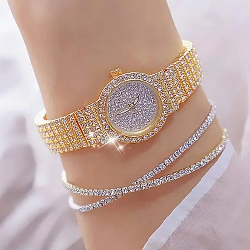 Fashion women's watchForeign Trade Popular Style Full Diamond Fashion Diamond Wholesale Women's Watch Women's Watch Quartz Watch Bracelet Watch One Piece Dropshipping