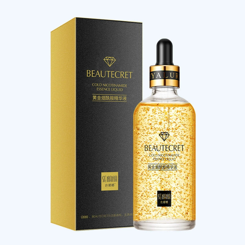 色娜娜24k黄金烟酰胺精华液女面部补水保湿提亮肤色收缩毛孔原液