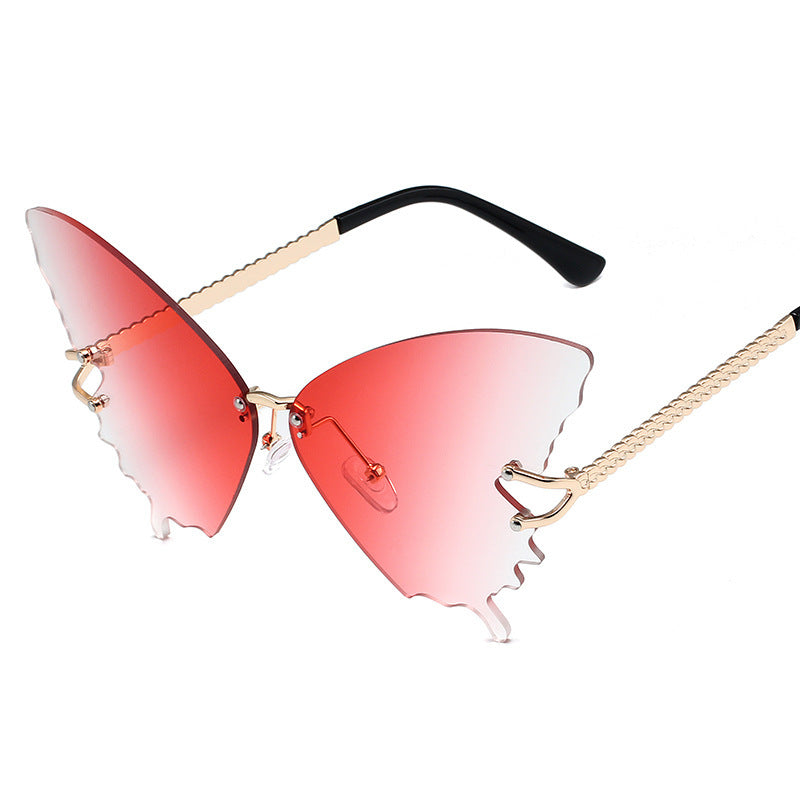 Women's fashion glasses 新款女士蝴蝶太阳镜时尚大框渐变色墨镜欧美潮流ins街拍太阳眼镜