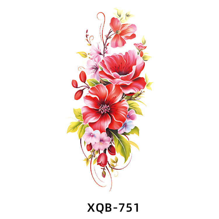 Free shipping Tattoo In Stock Wholesale Small Full Arm Tattoo Sticker Waterproof Sweatproof Tiger Animal Flower Men and Women Black and White, Colored Tattoo Sticker Paper