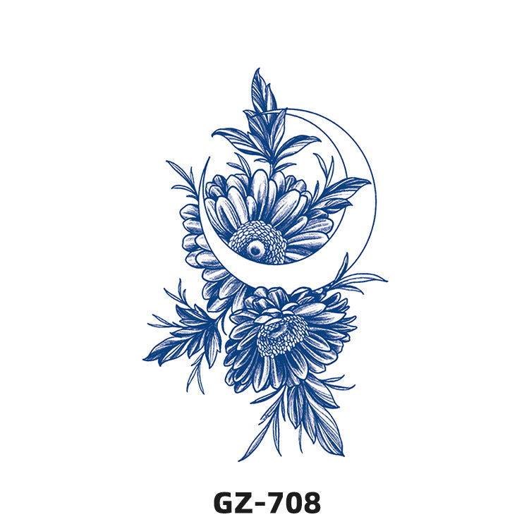 Free shipping Tattoo Herbal Tattoo Sticker Female Semi-Permanent Waterproof and Durable Grass and Wood Internet Celebrity Juice Non-Reflective Simulation Tattoo Sticker Male Advanced