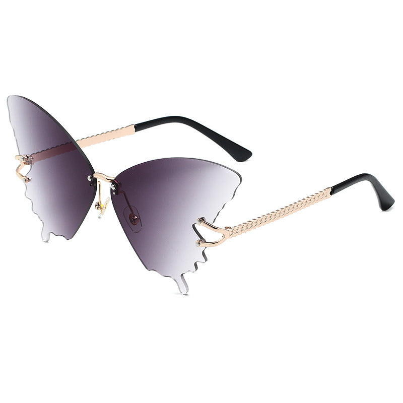 Women's fashion glasses 新款女士蝴蝶太阳镜时尚大框渐变色墨镜欧美潮流ins街拍太阳眼镜