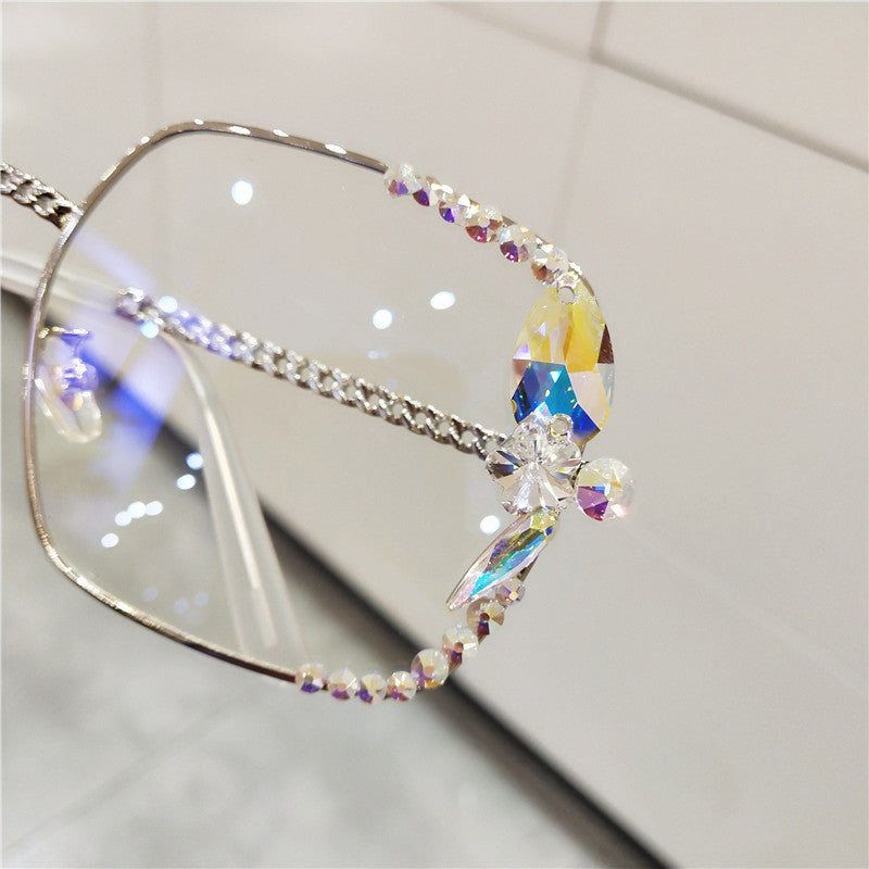 Women's fashion glasses 跨境款抗防蓝光防疲劳眼镜女电脑护目平面无度数玩手机保护眼睛