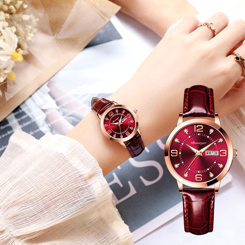 Fashion women's watchBrand Popular High-End Waterproof Luminous Women's Watch Women's Quartz Watch Niche High Sense Student Watch Women's Watch