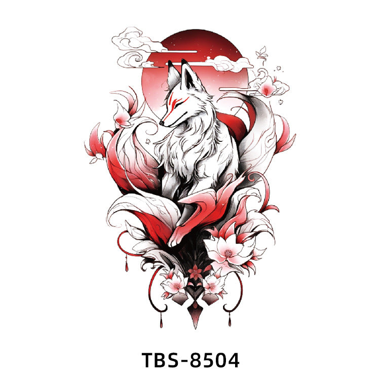 Free shipping Tattoo New Small Full Arm Tattoo Sticker Half Sleeve Tiger Lion Animal Arm Waterproof and Durable Cross-Border European and American Tattoo Sticker Paper