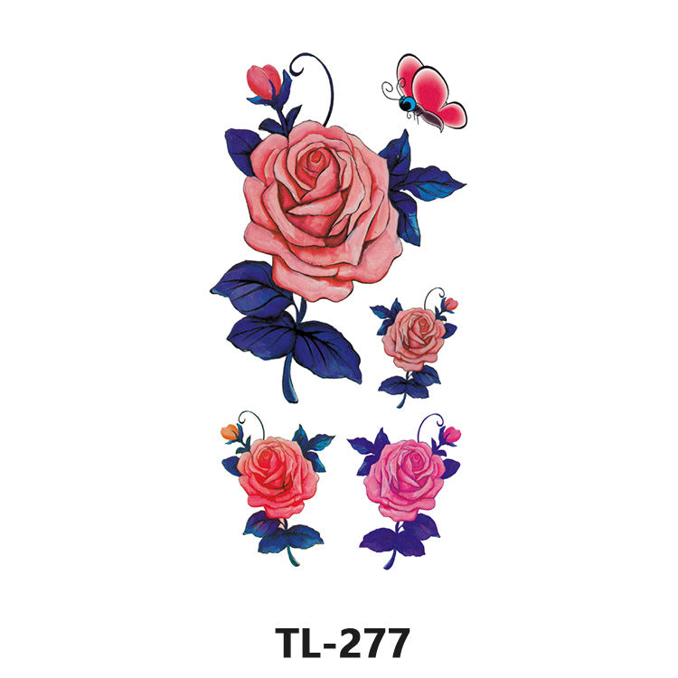 Free shipping Tattoo Waterproof Tattoo Sticker Fresh Flowers Stickers Sexy Plant Tattoo Small Picture Flower Tattoo Sticker in Stock Wholesale