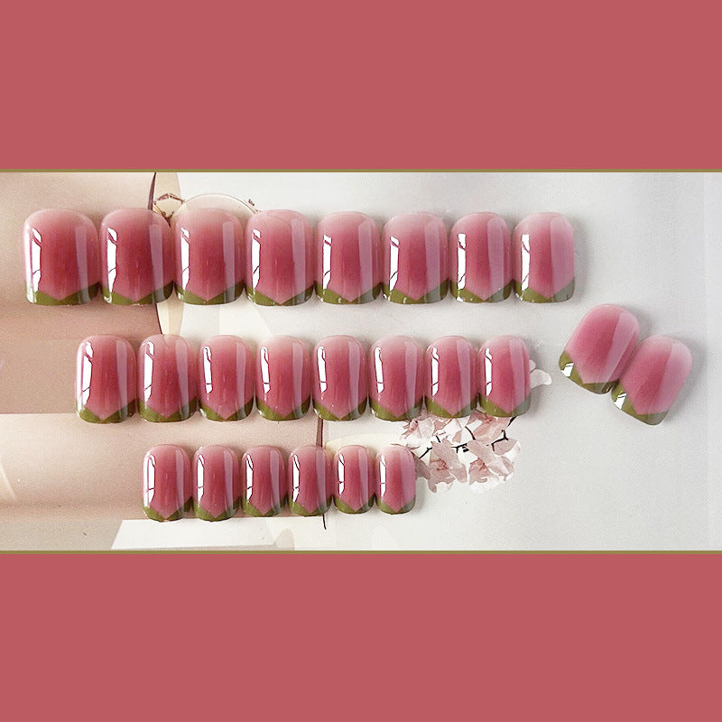 乌梅子叶穿戴甲法式指甲贴腮红甲美甲片新款假指甲美甲贴片成品甲