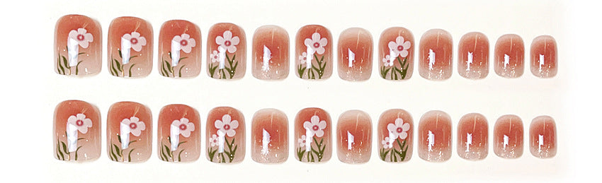 Fashion  nail Blush Little Flowers Wear Armor Nail Patch Nail Sticker Nail Stickers Fake Nails Wear Nail Stickers A9