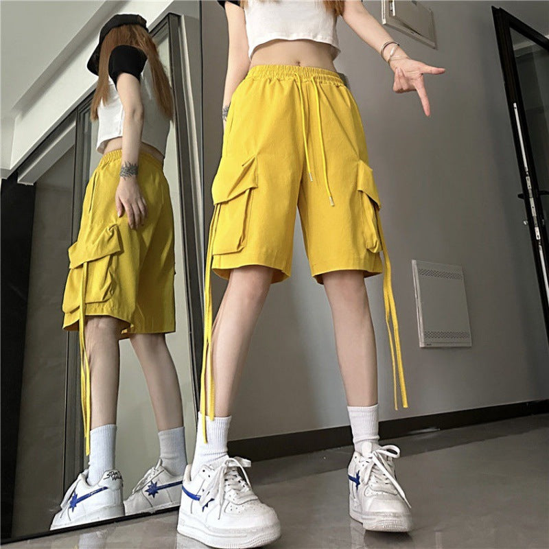 Dopamine pants Free shipping Tattoo American college dopamine babes overalls women's spring and summer original versatile loose hip-hop trousers hip-hop wide-leg trousers