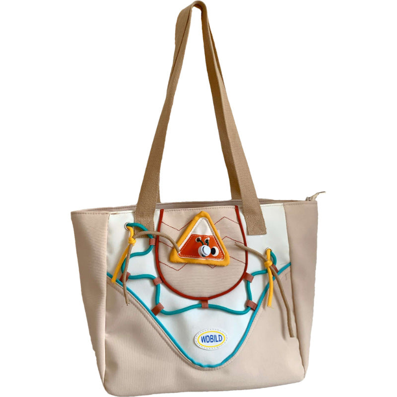 Dopamine Bag Free shipping Tattoo Dopamine girl contrasting color handbag retro original fashion versatile shoulder bag high value large capacity tote bag