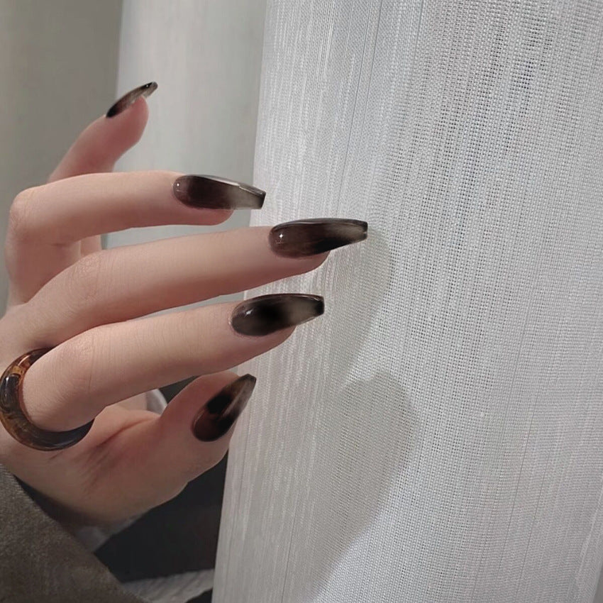 Fashion  nail Internet Celebrity Fake Nail Patch Wear Armor Finished Product Nail Tip Ballet Armor Nail Stickers Removable Nail Patch N14