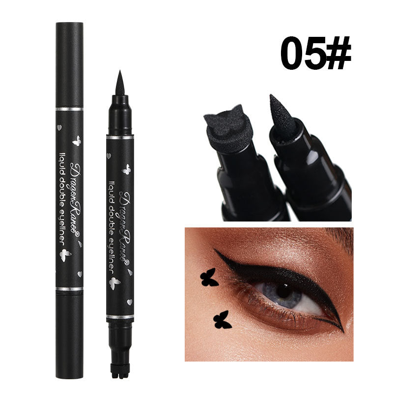 Double head Seal Eyeliner waterproof not easily smudging lazy people do not fade Liquid Eyeliner Cross Border makeup Stars Love Seal Eyeliner
