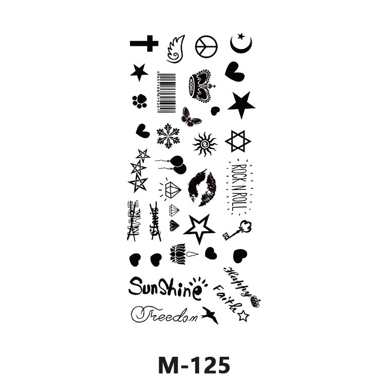Free shipping Tattoo Sticker Tattoo Tattoo Sticker Simulation English Tattoo Sticker Paper Flower Colorized Butterfly Water Transfer Sticker Sweatproof and Waterproof Wholesale