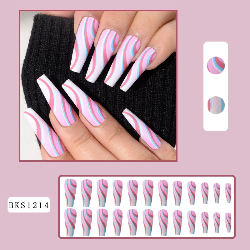 (Hand made nail) Nail pieces, wearing nail pieces, long cross-border nail products, fake nails, European and American wearing nail nails