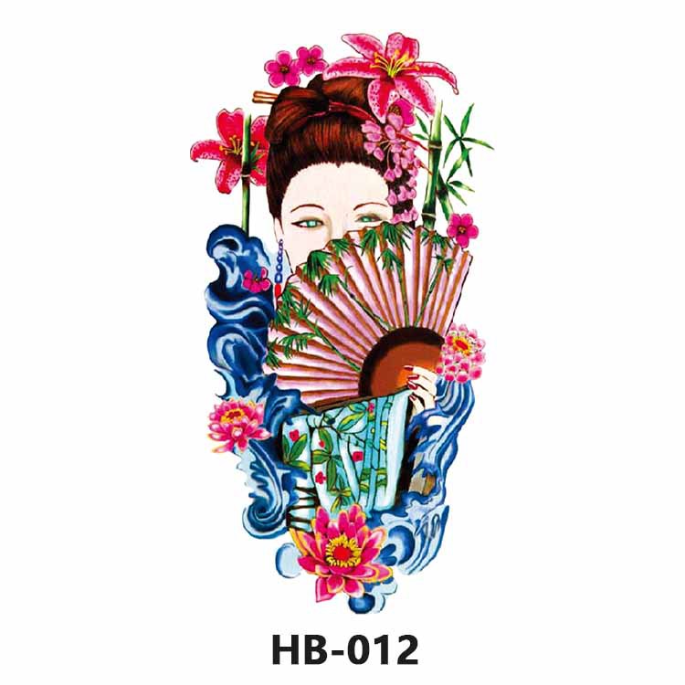 Free shipping Tattoo Cross-Border Factory in Stock Wholesale Artistic Tattoo Sticker Waterproof Fashion Flower Arm Stickers Half Sleeve Temporary Tattoo Sticker Men and Women