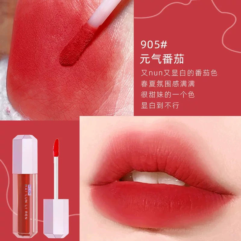 口红唇釉哑光雾面丝绒纯欲风素颜不易掉色沾杯豆沙色大牌名牌唇泥口红