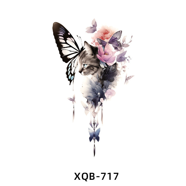 Free shipping Tattoo New Small Full Arm Animal Tiger Half Sleeve Tattoo Sticker Waterproof Sweatproof Men's and Women's Flower Arm Tattoo Sticker Paper Factory Wholesale