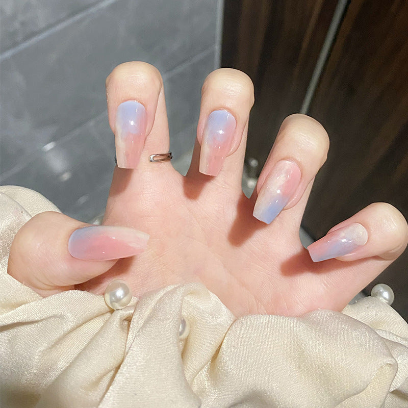 梦幻乐园穿戴甲晕染美甲贴片可拆指甲贴片假指甲穿戴美甲成品甲片
