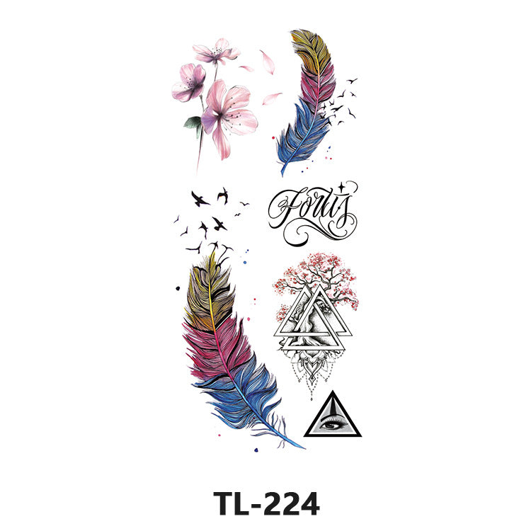 Free shipping Tattoo Factory Wholesale Fresh Tattoo Sticker Men's and Women's Flower Tattoo Stickers in Stock Direct Selling to Map Colorful Flowers