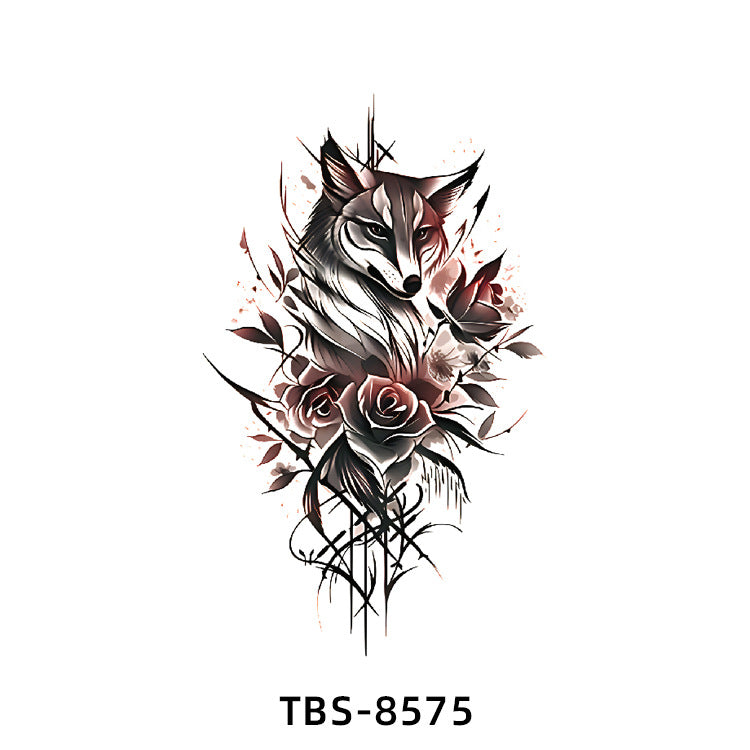 Free shipping Tattoo In Stock Wholesale Small Full Arm Tattoo Sticker Waterproof Sweatproof Animal Color Half Sleeve Arm Flower Tattoo Sticker Paper Tattoo