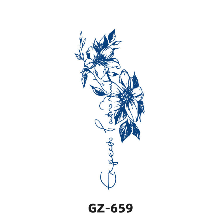 Free shipping Tattoo Herbal Juice Tattoo Sticker Semi-Permanent Fresh Plant Long-Lasting Simulation Stickers Tattoo Waterproof Non-Reflective Men and Women