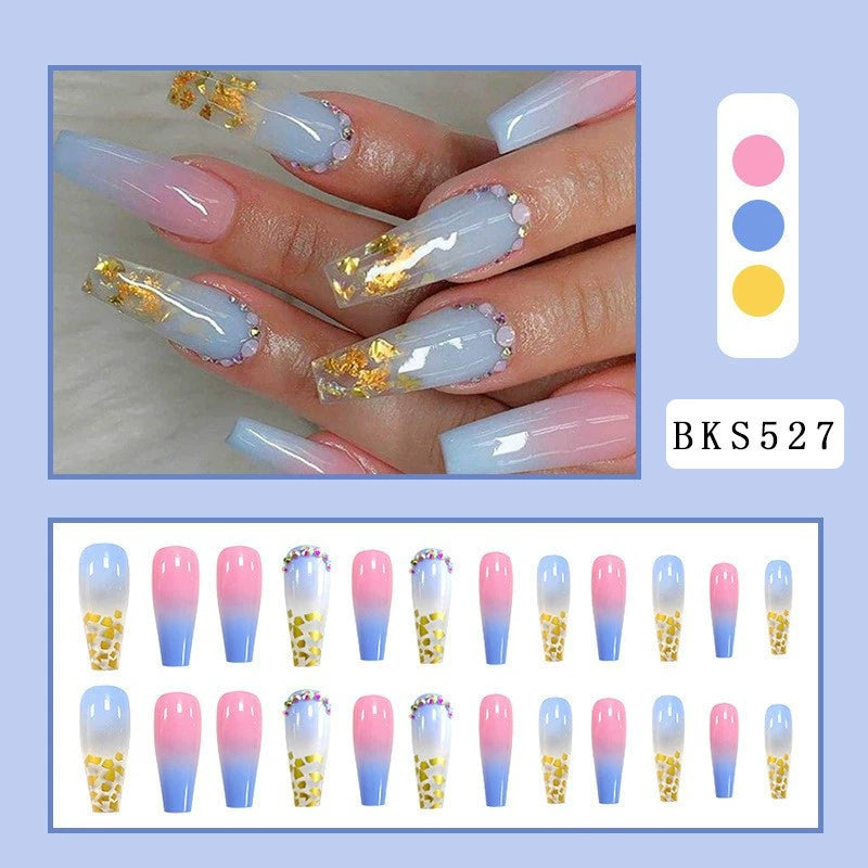 (Hand made nail) Nail pieces, wearing nail pieces, long cross-border nail products, fake nails, European and American wearing nail nails