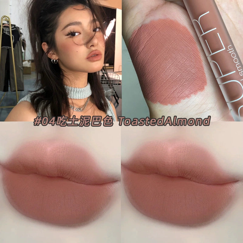 Bingo源于自然的彩妆 欧美风奶咖吃土色奶茶裸色哑光雾面口红唇釉