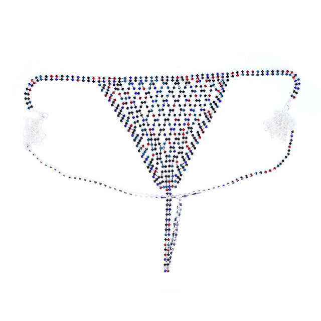 Fashion jewelry Europe and the United States cross-border explosions body chain exaggerated rhinestone bikini chest chain underwear sexy nightclub style body chain