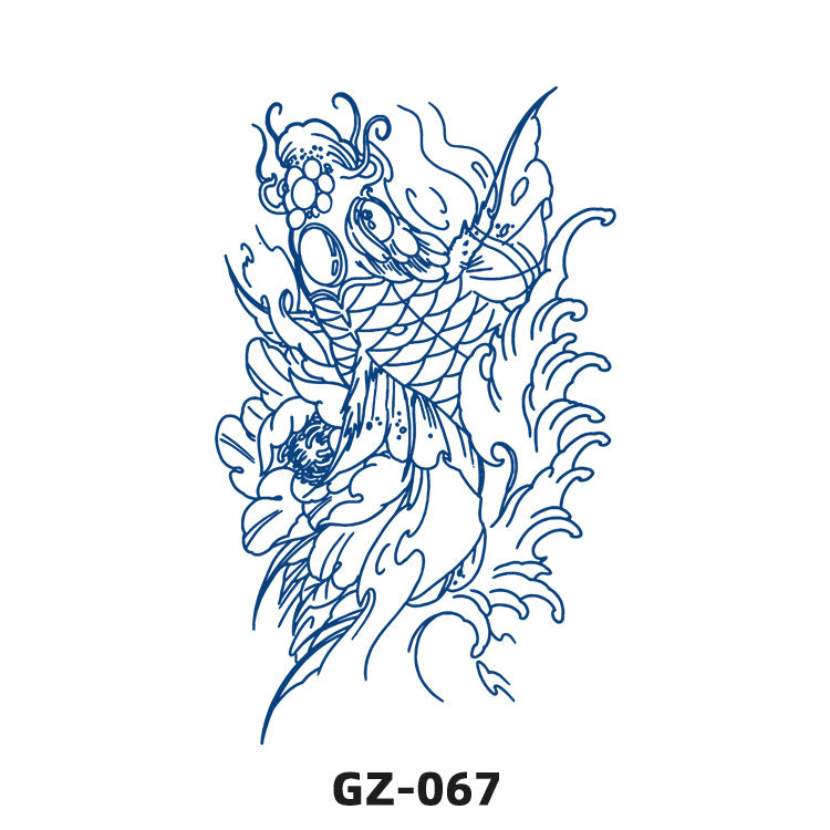 Free shipping Tattoo Juice Herb Tattoo Sticker Semi-Permanent Non-Reflective Simulation Pattern Waterproof and Durable Men and Women Tattoo Tattoo Sticker Paper