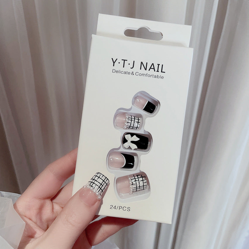 Fashion  nail Bow Wear Armor Removable Nail Patch Nail Sticker Nail Stickers Fake Nails Wearable Nail Stickers X101