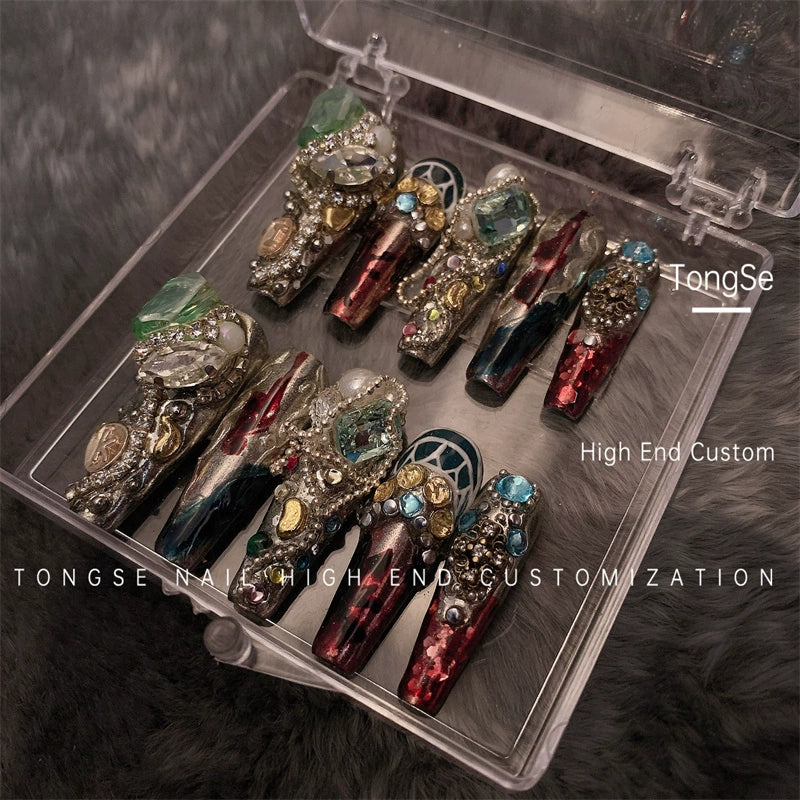 Jibaro Banshee Series Manicure Fake Nails Pregnant Women Wear Nail Tassel Fingernail Patch Removable Removable and Removable