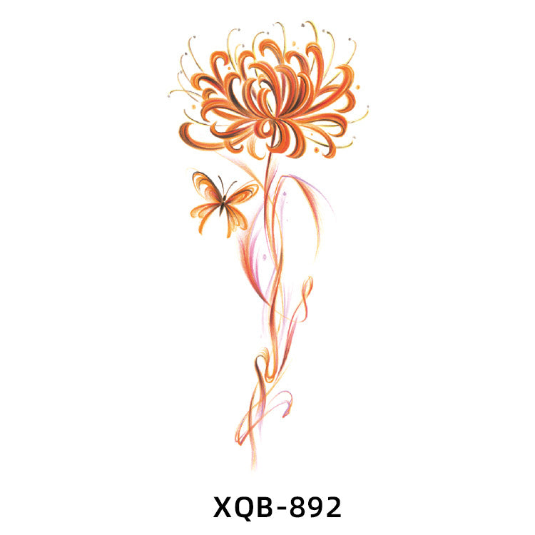 Free shipping Tattoo Small Full Arm Tattoo Sticker Waterproof Sweatproof Half Sleeve Men's and Women's European and American Color Black and White Flower Tattoo Water Transfer Stickers Wholesale