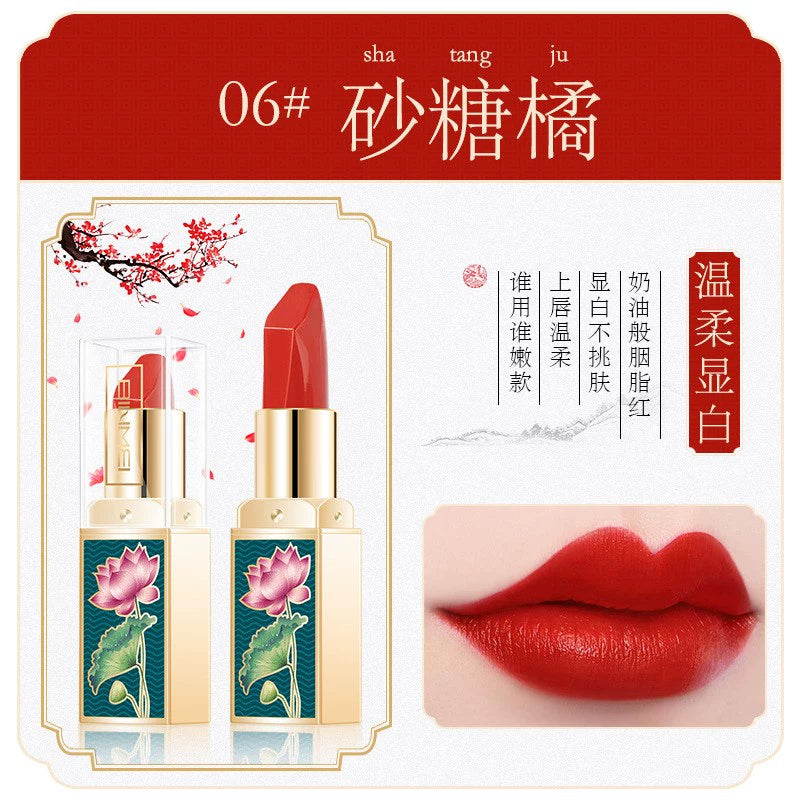 适合中老年人的口红自然中国风持久保湿防水持久不易脱色滋润复古