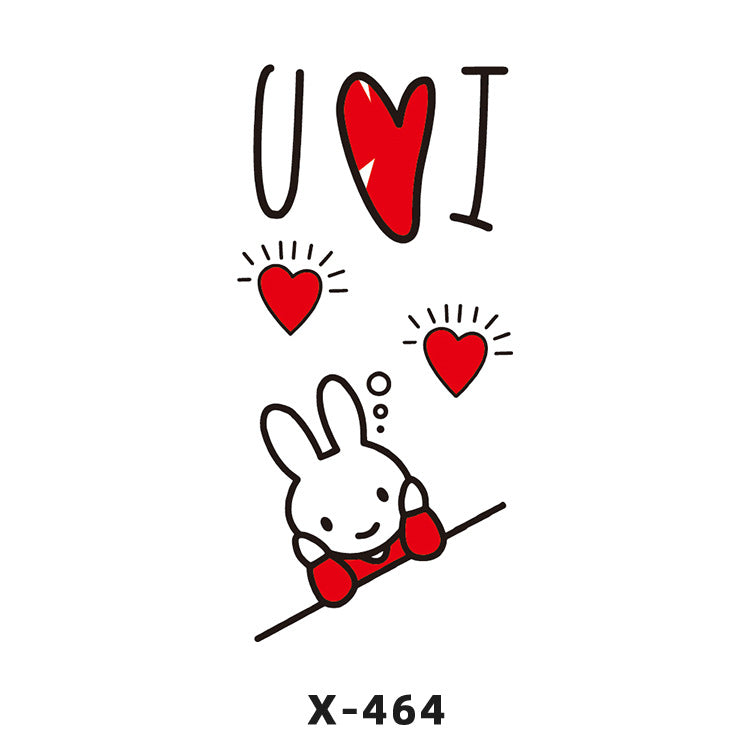 Free shipping Tattoo Tattoo Sticker Paper Waterproof Love Heart Man and Woman Cartoon Personality Couple Long Lasting Flower English Letters Fresh Tattoo Sticker