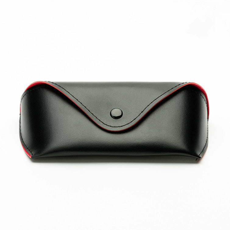 Women's fashion glasses 跨境款时尚皮质眼镜盒软包高档按扣水晶纹墨镜盒厂家直销可做LOGO