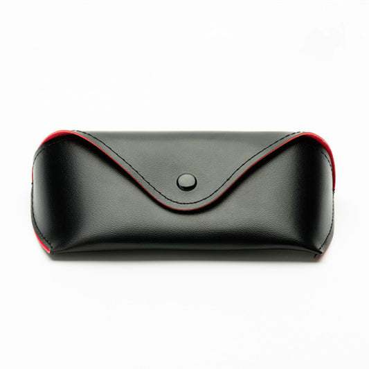 Women's fashion glasses 跨境款时尚皮质眼镜盒软包高档按扣水晶纹墨镜盒厂家直销可做LOGO