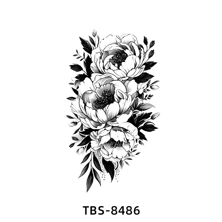 Free shipping Tattoo New Small Full Arm Tattoo Sticker Half Sleeve Tiger Lion Animal Arm Waterproof and Durable Cross-Border European and American Tattoo Sticker Paper